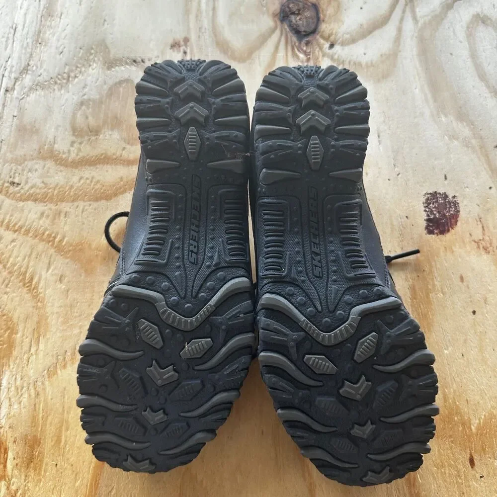 Skechers Zinergy Black Suede Leather Trail Sneakers - Size 7.5